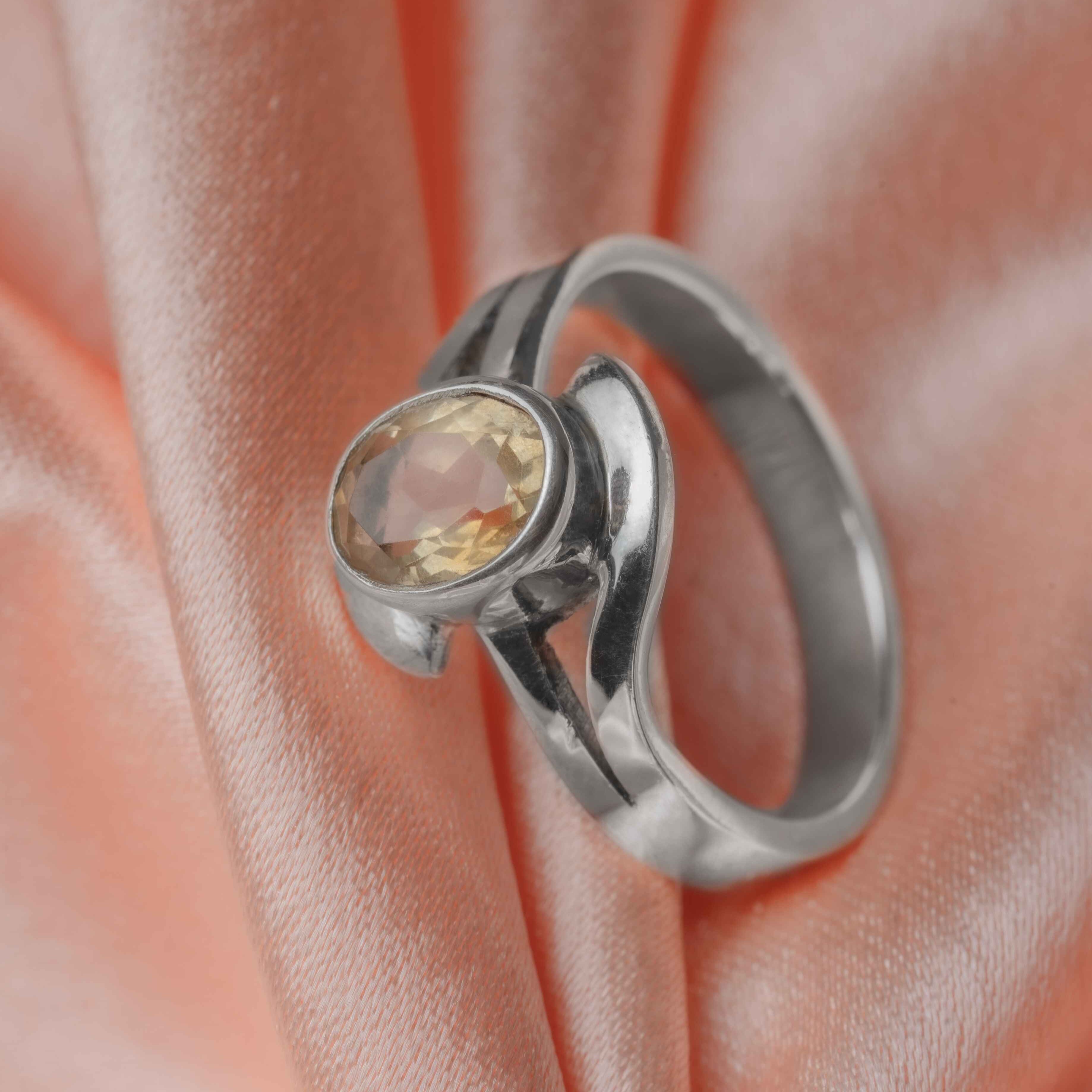 Citrine Bypass Ring