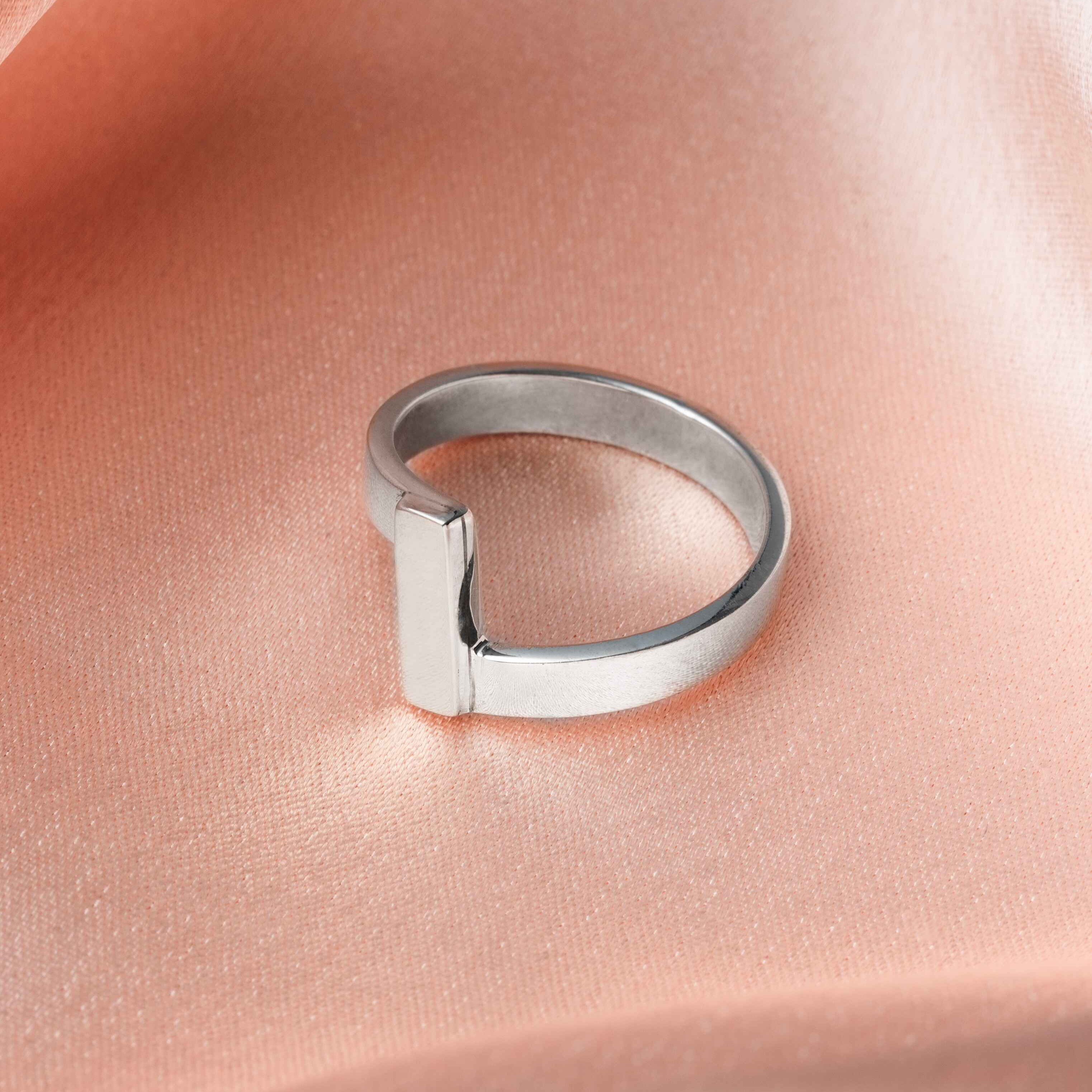 Sterling Silver Ring with Gold Accents
